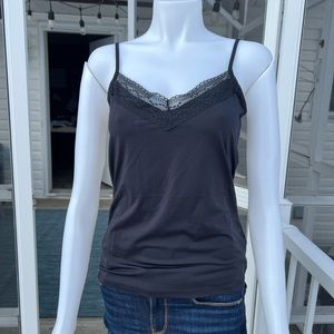 Black Lace Trimmed Cami XS